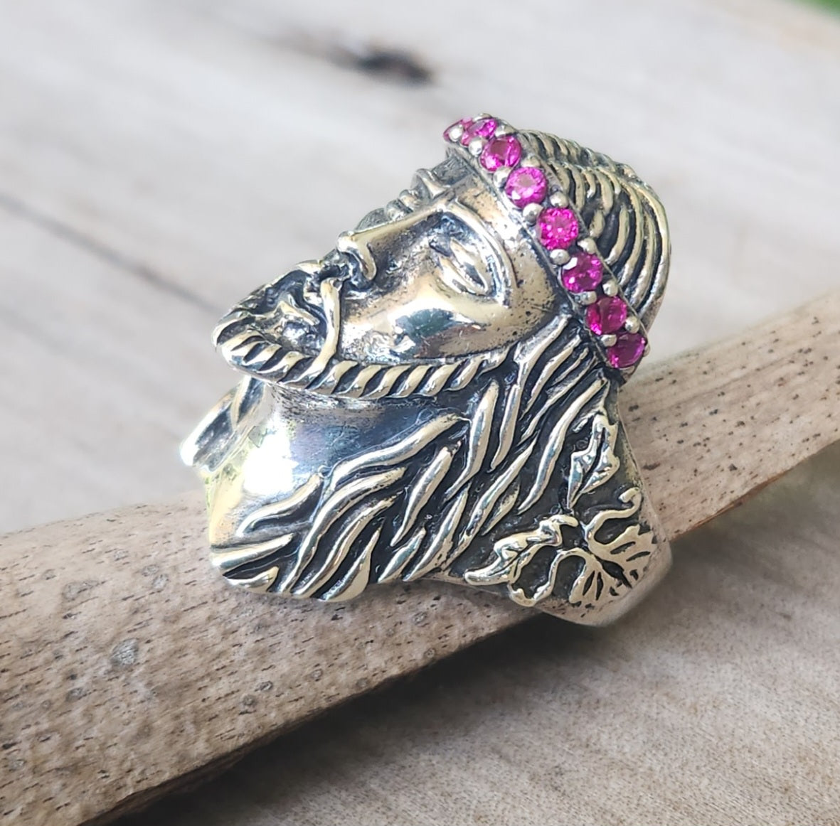 Jesus ring,crown of thorns,large ring, sterling silver,Christian,spirituals,religious,God,Catholic,church,blessed,