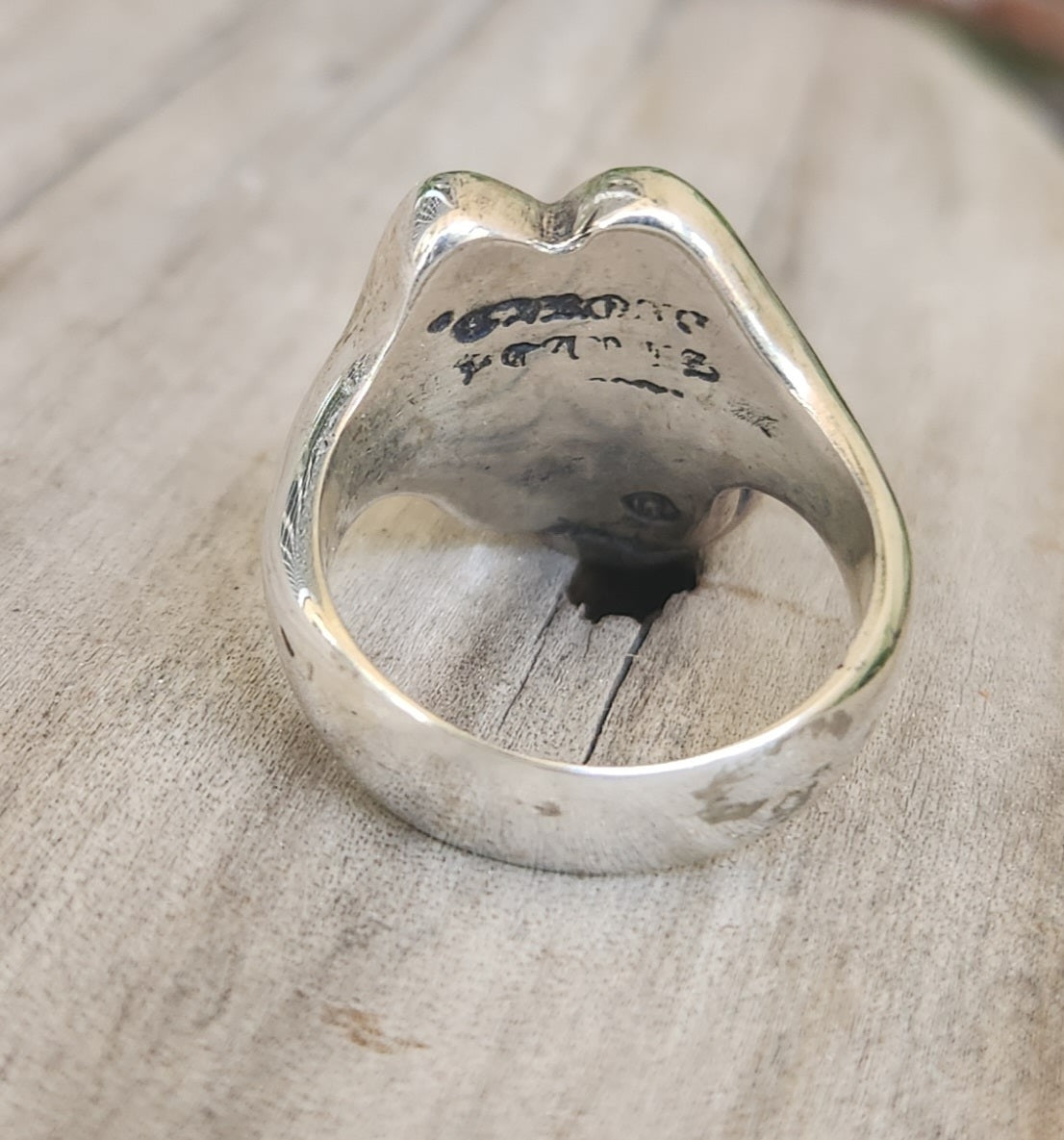 Mouth tongue ring,925 sterling silver,vintage rolling Stone ring.