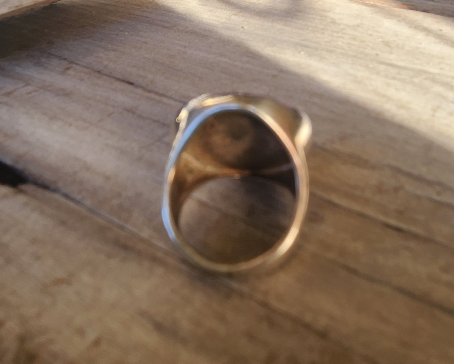 Large round inlay ring,925 sterling silver,black acrylic mosaic