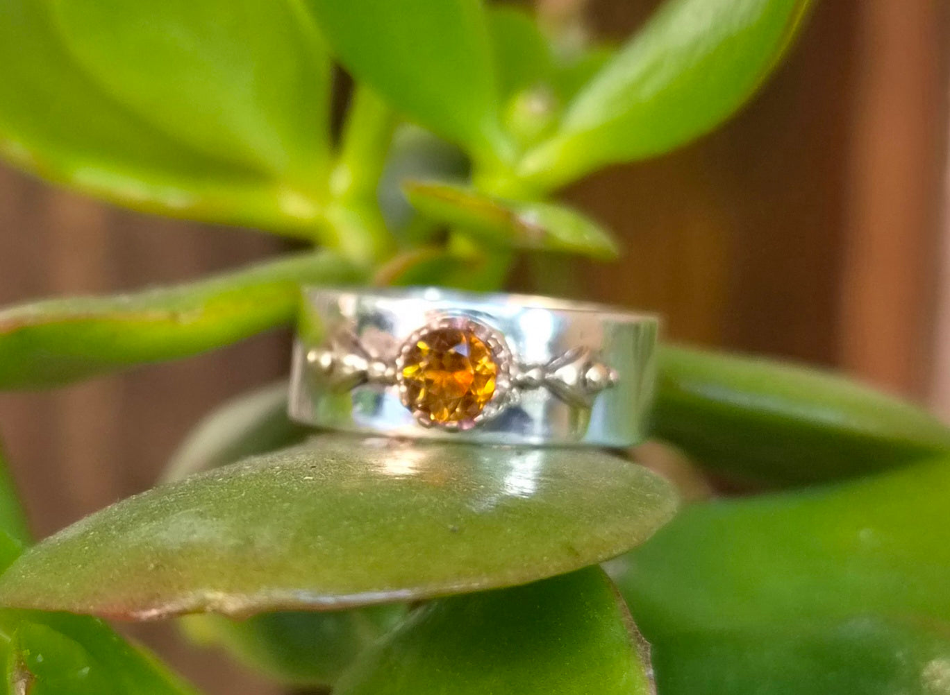 Mixed metal ring,9k gold top 925 sterling silver band, cz two tone