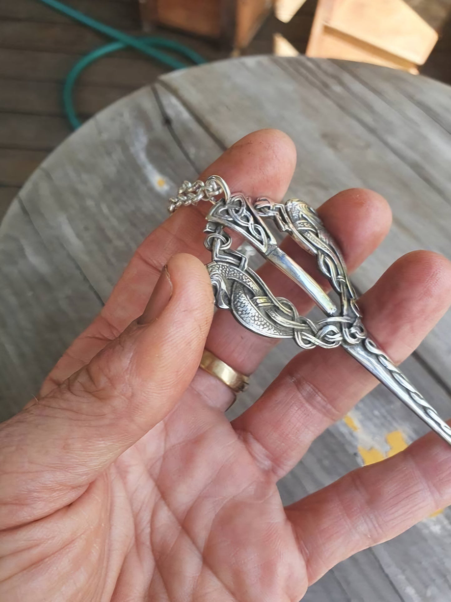 large celtic pedant,925 sterling silver