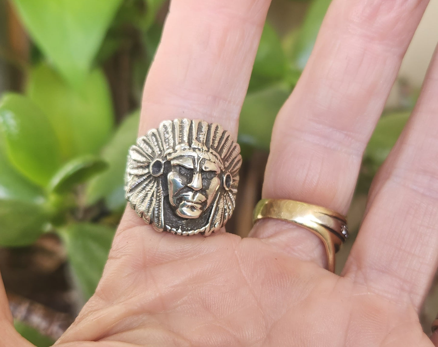 Indian chief ring,925 sterling silver,tribal,handmade silver,boho,ethnic,Indian face,