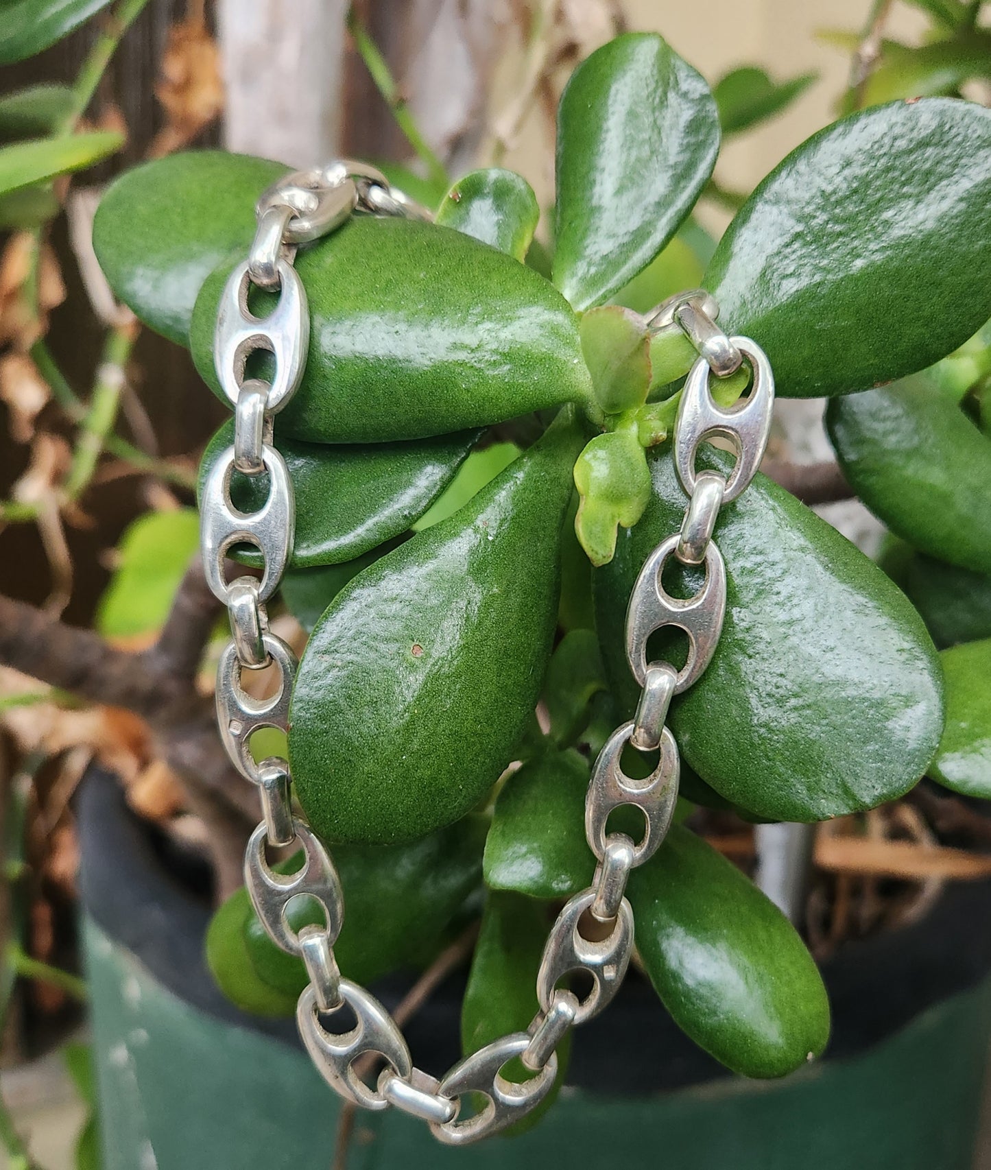 marine link bracelet or chain ,925 silver bracelet, handmade, unisex,boho,