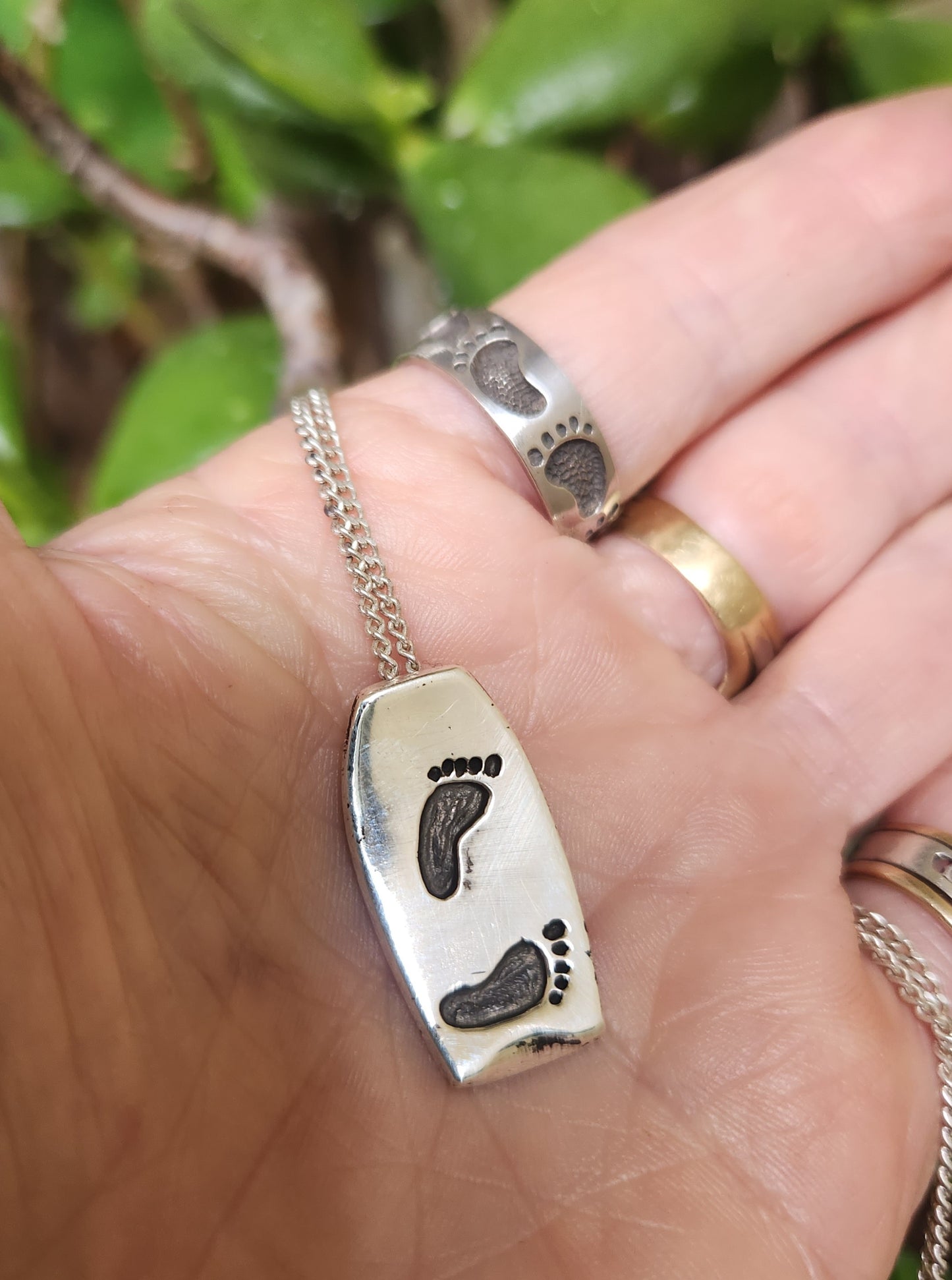 Bodyboard,Boogie board pendant,925 sterling silver,footprint ,beach jewelry,handmade