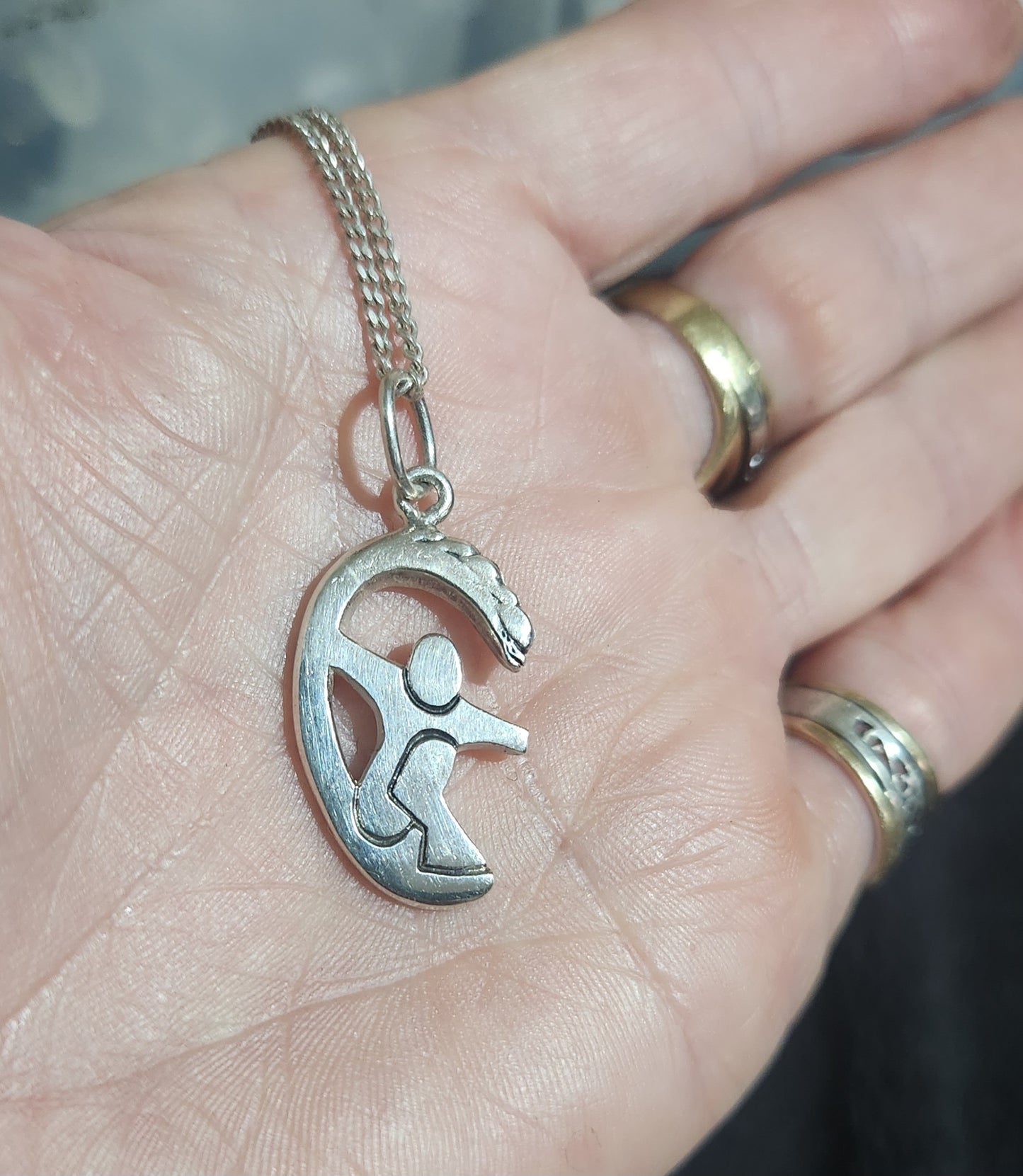surfer pendant,925 sterling silver,surfboard rider,wave,surf beach ocean jewelry,handmade