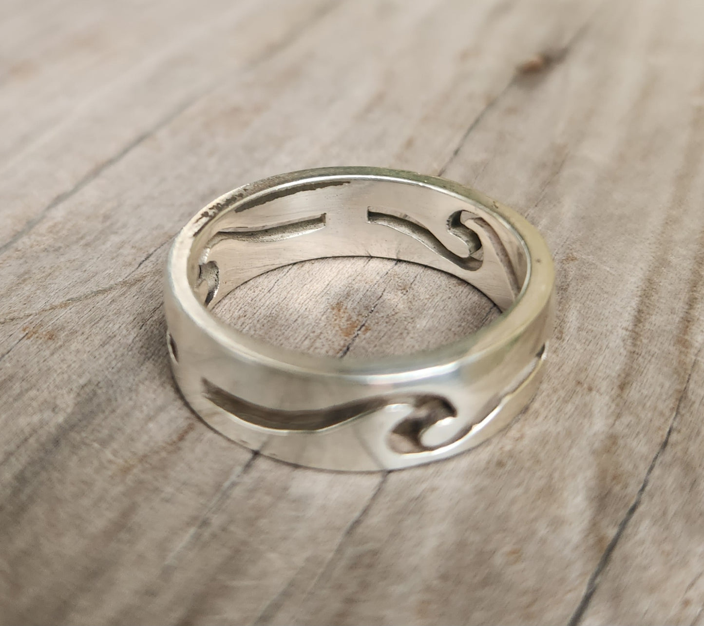 Wave Surf ring,925 sterling silver, ocean sea wedding ring