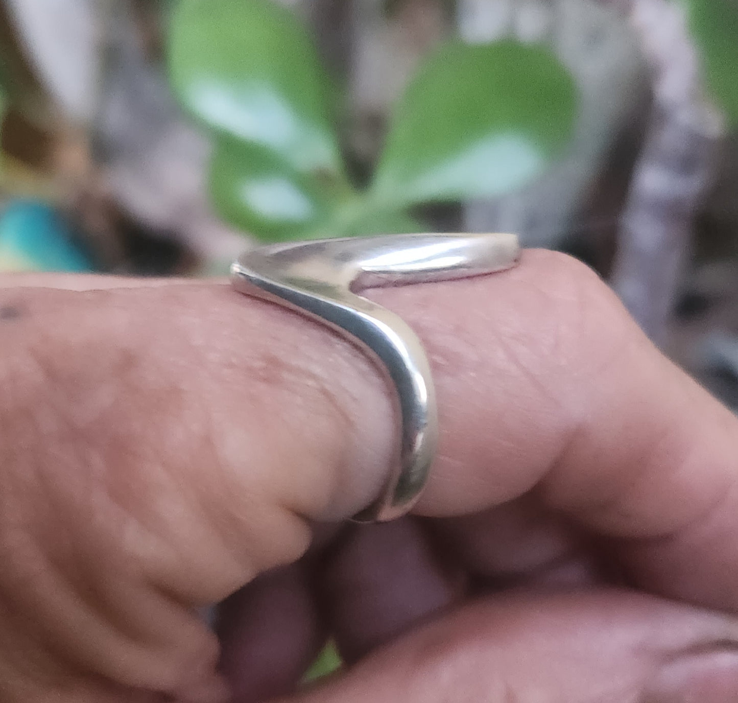 long silver ring,925 sterling silver,handmade,boho, alternative steampunk gothic art nouveau victorian