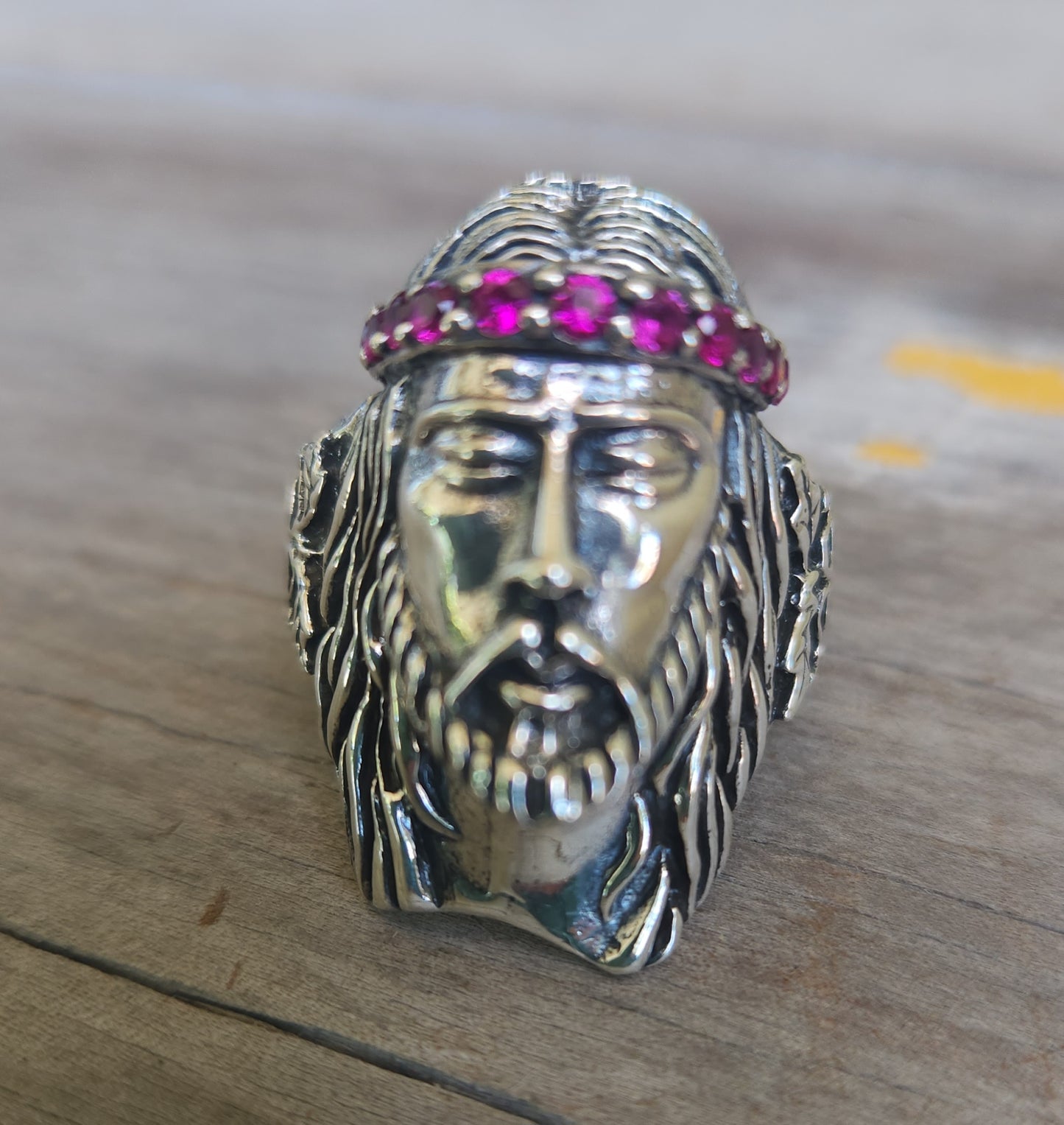 Jesus ring,crown of thorns,large ring, sterling silver,Christian,spirituals,religious,God,Catholic,church,blessed,