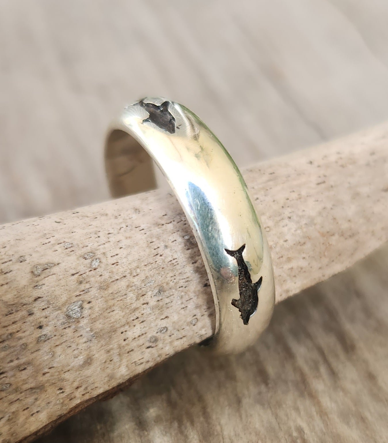 dolphin ring,925 sterling silver,6mm band silver,porpous