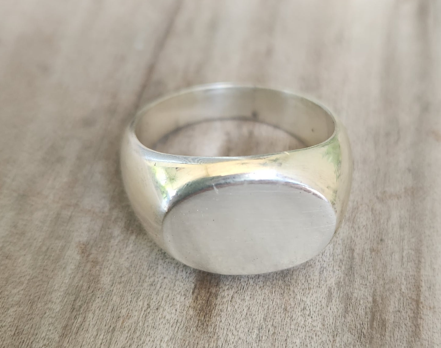 Signet ring,oval top, ring,solid signet,sterling silver,chunky,handmade,boho,college ring,blank ring,plain silver signet,unisex