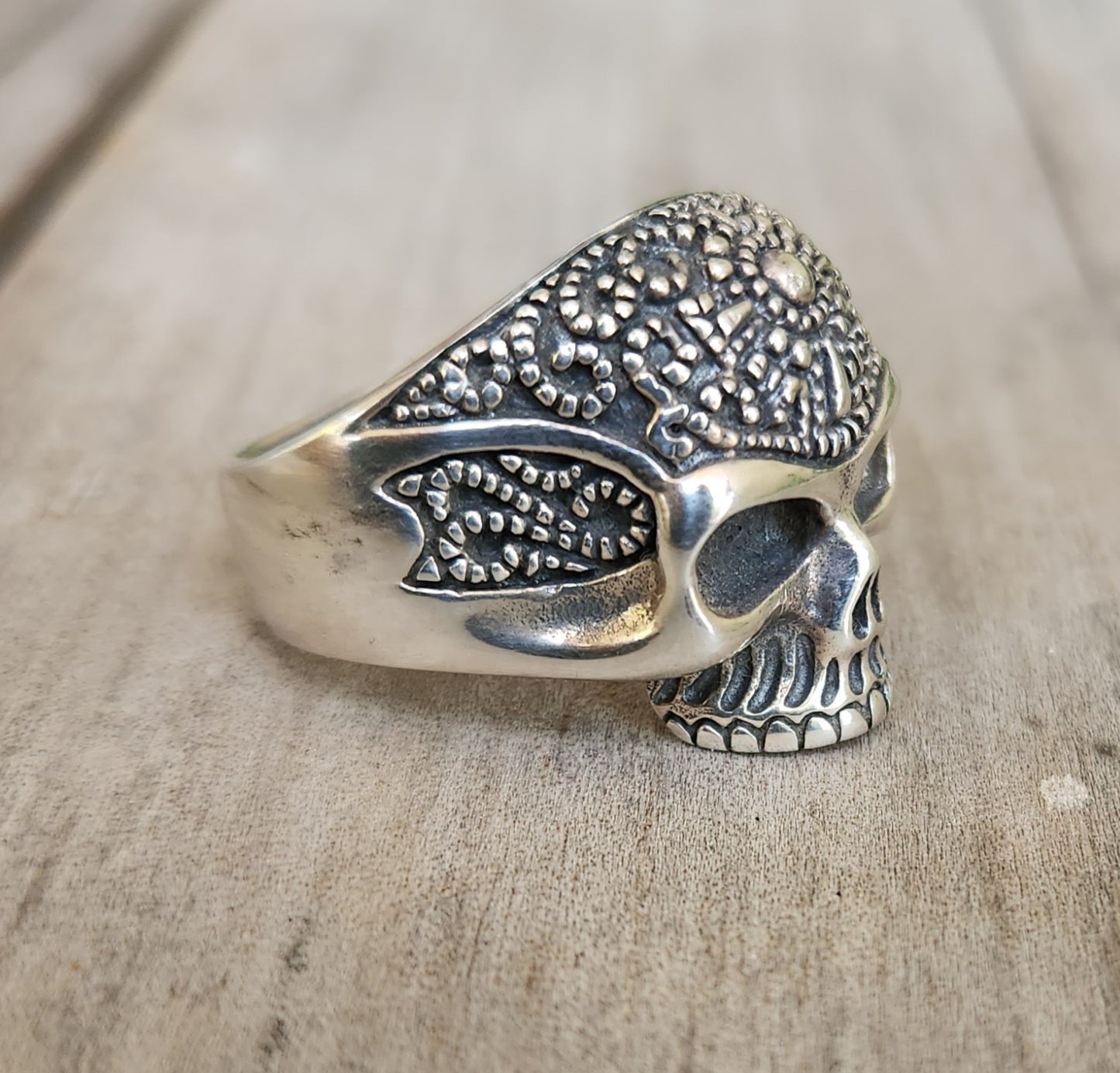 Skull ring,sterling  silver,tribal skull,Aztec,steampunk,gothic, punk,biker,hand made,hipster,pirate,medievil,
