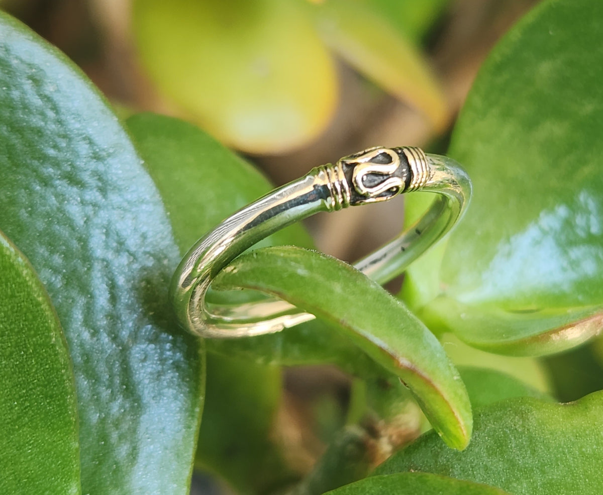 Two tone stacking ring,solid 9ct/9k gold and sterling silver,thin stacker ring,