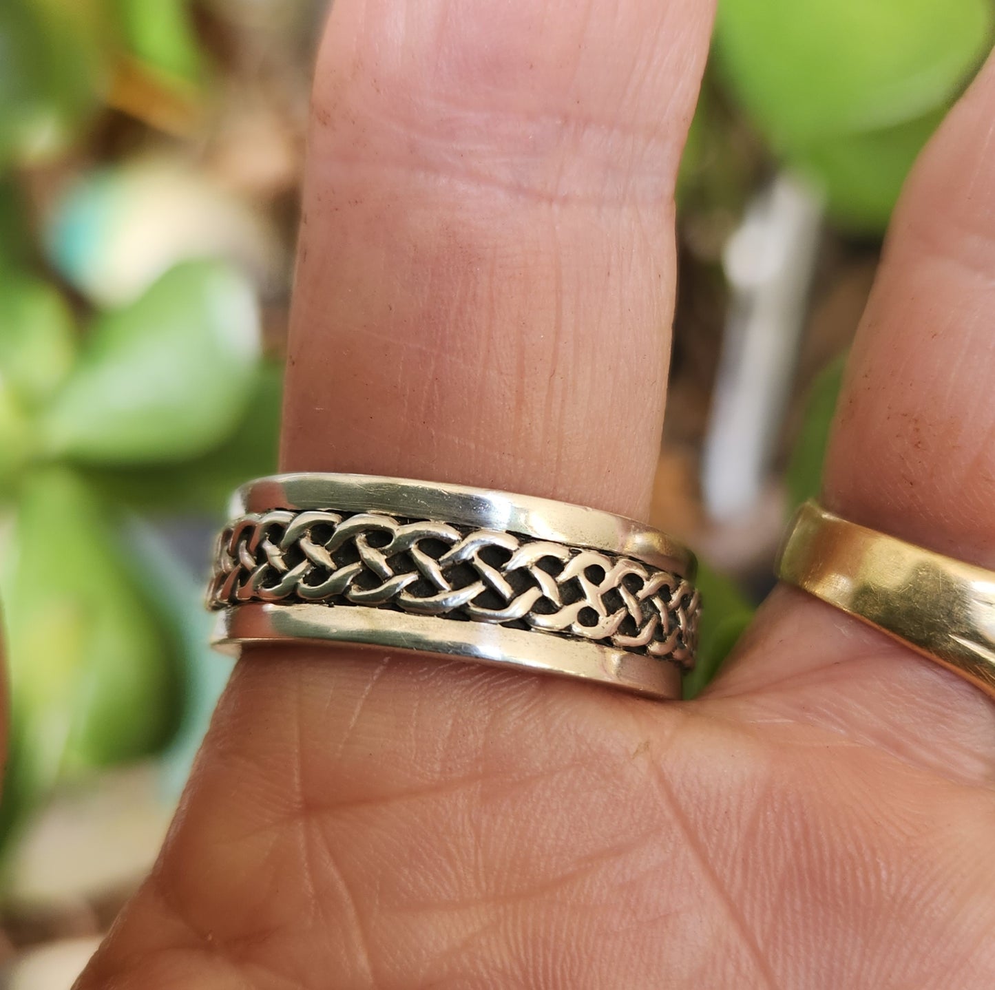 Celtic twisted ring band,925 sterling silver