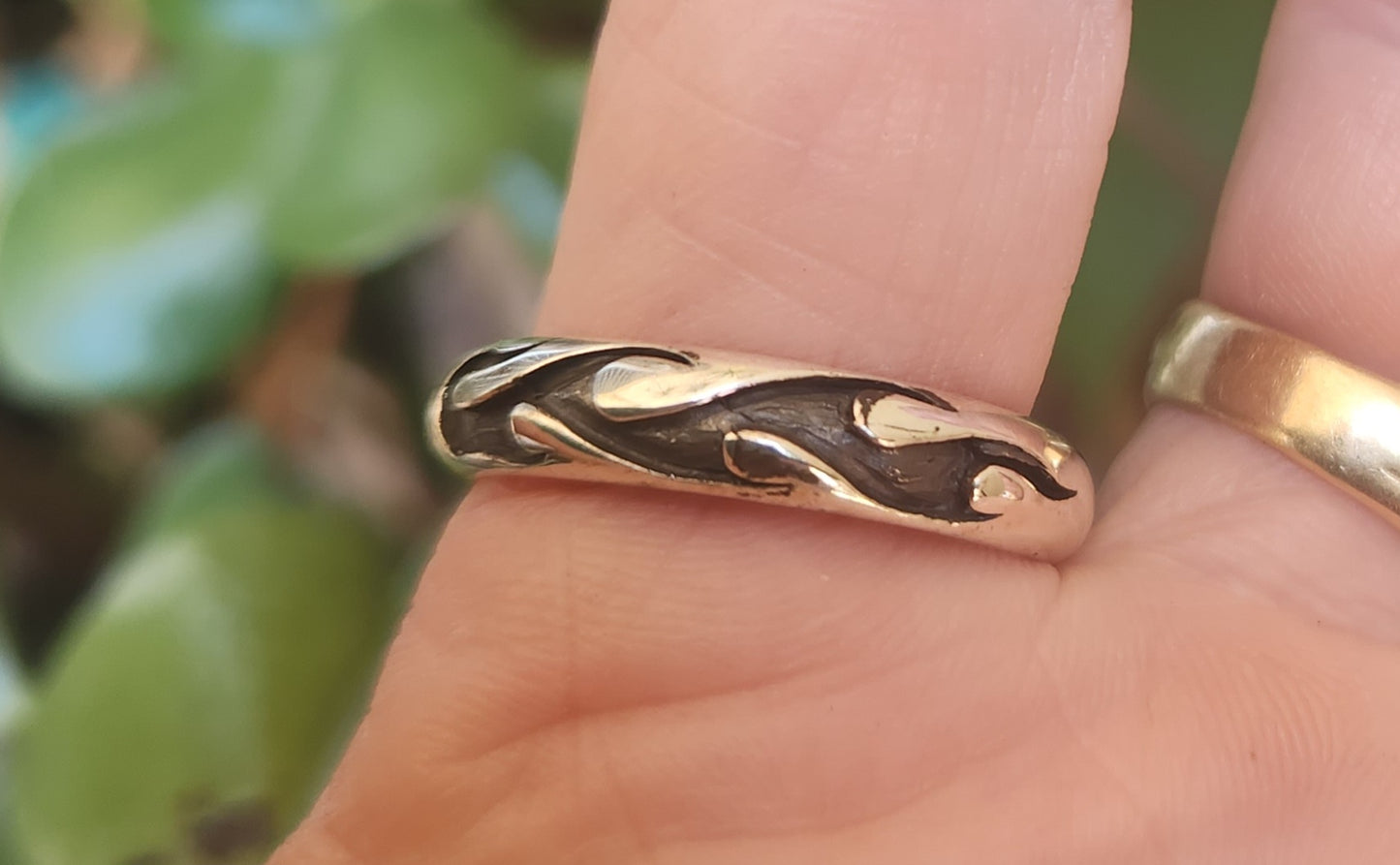 flame ring,925 sterling silver 5mm solid band,modern ornate ring,dress ring, wedding,rockabilly,hipster,handmade