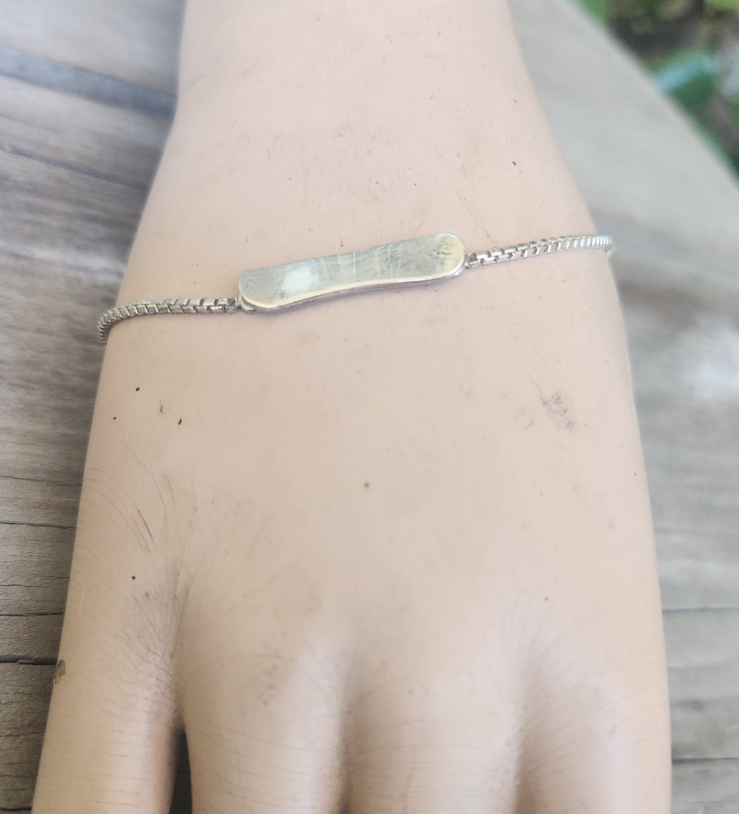 Silver ID bracelet,925 sterling silver,girls chain bangle,skateboard,snowboard,chain bracelet,
