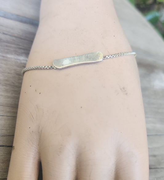 Silver ID bracelet,925 sterling silver,girls chain bangle,skateboard,snowboard,chain bracelet,