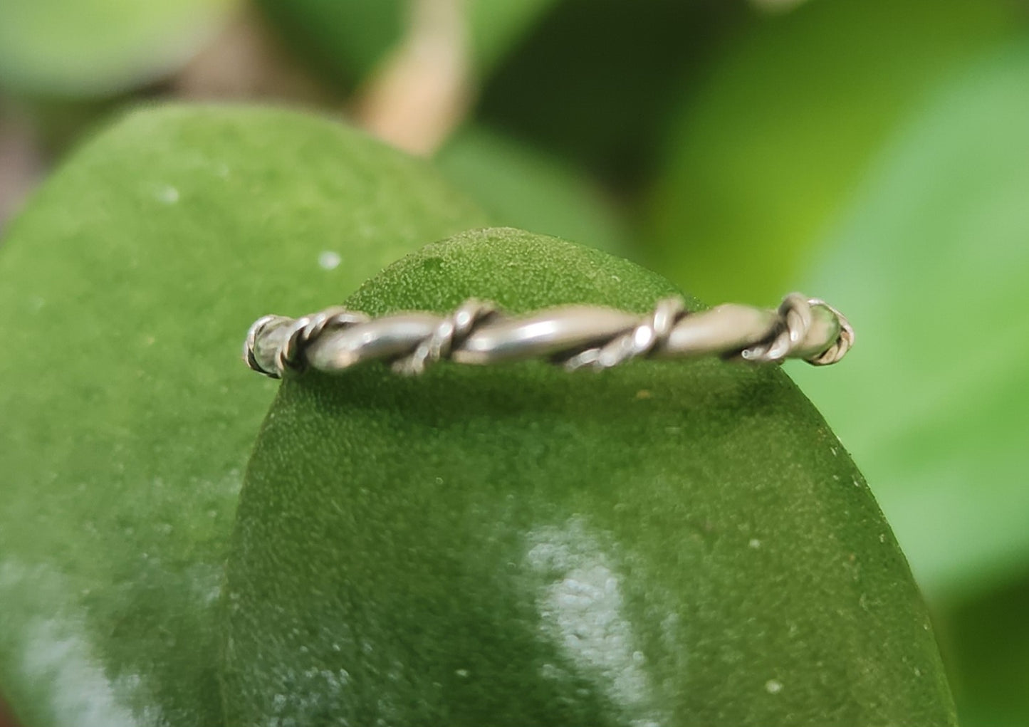 Silver Stacker ring,Twisted wire,Sterling silver,round wire,fine band,boho rings,thin silver ring,pinkie ring,woven wire ring