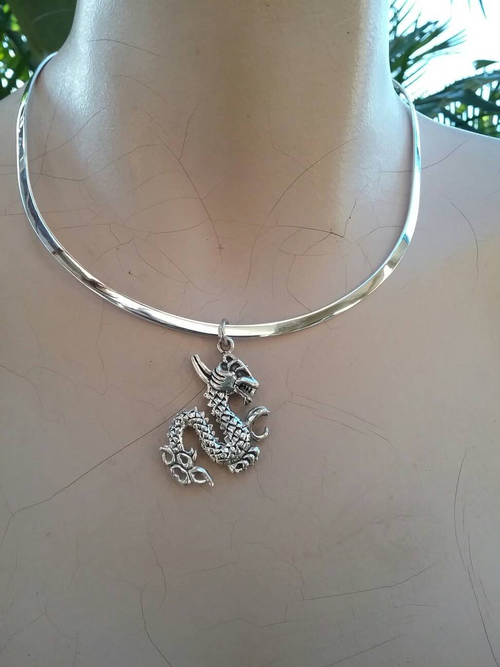 Dragon mythical pendant . sterling silver.MADE TO ORDER,welsh dragon