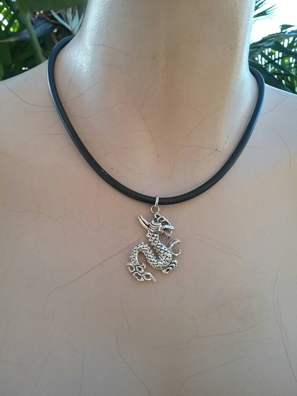 Dragon mythical pendant . sterling silver.MADE TO ORDER,welsh dragon