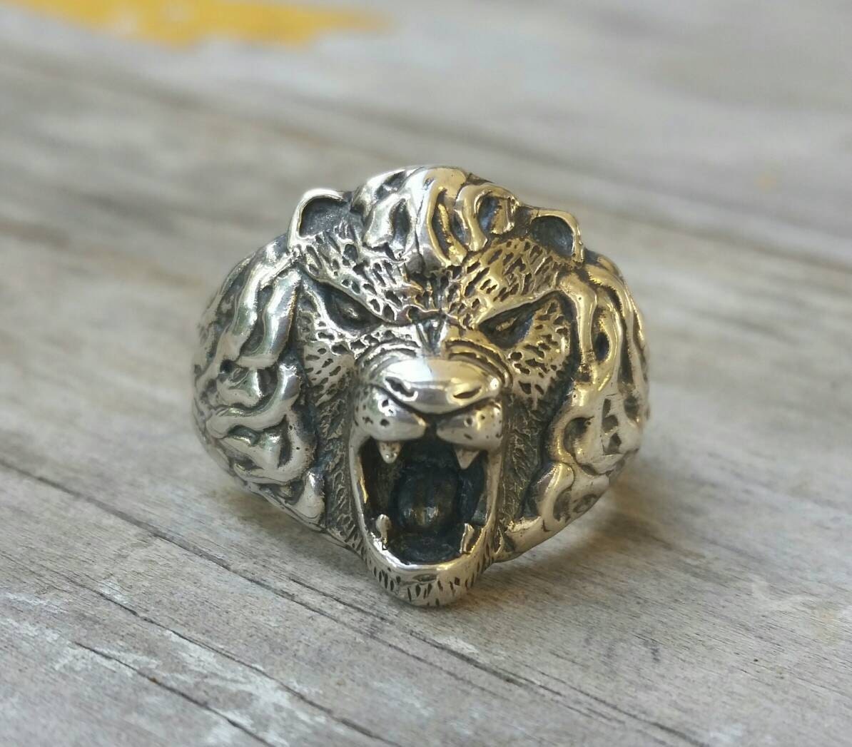 Cheater ring,animal,sterling silver,lion,tiger,Leo,handmade,mens fashion,hipster,boho,womens fashion