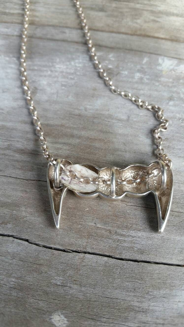 Vampire pendant, werewolf,sterling  silver,pendant,chunky grunge,rockabilly,biker,emo, gothic punk