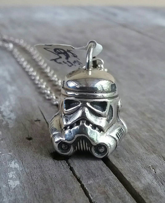 STORM TROOPER, pendant, charm,sterling silver,vintage,