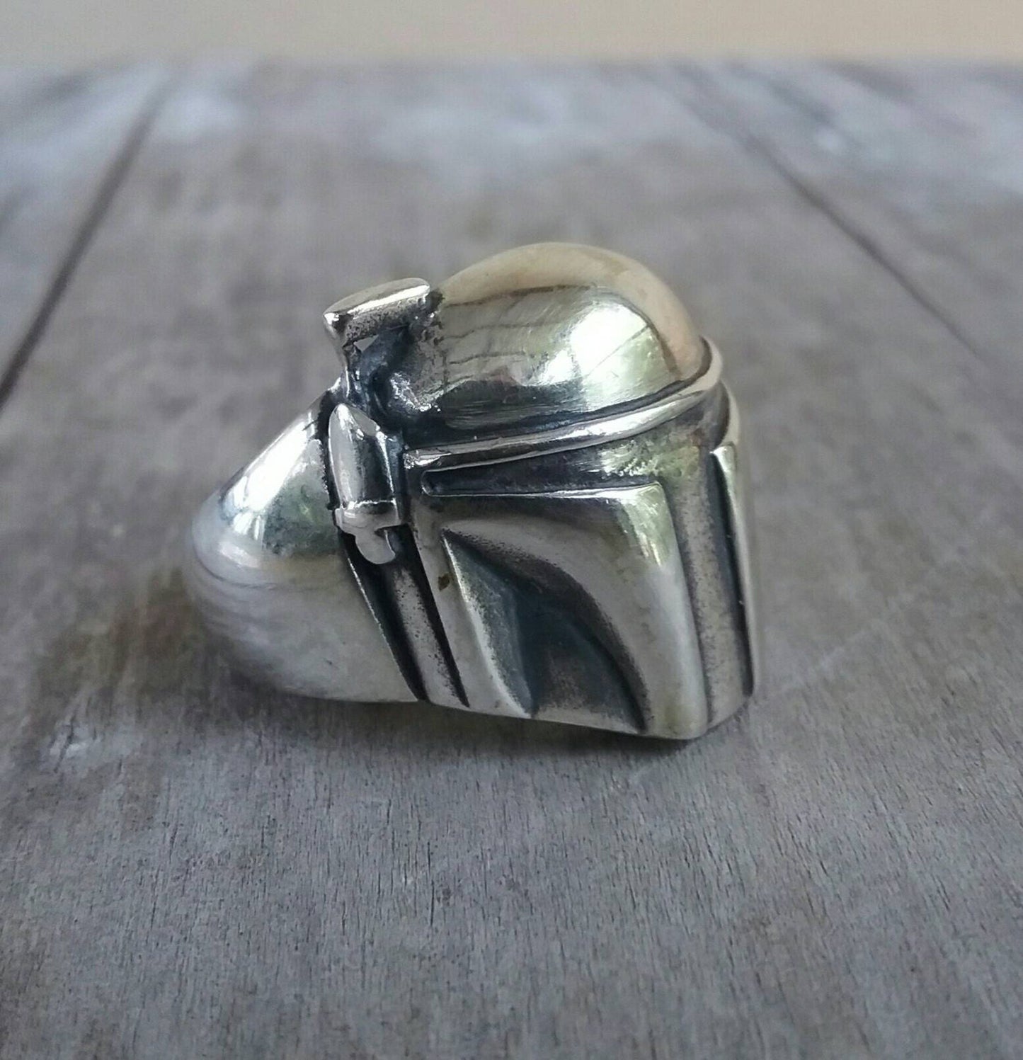 Boba Fett,solid sterling silver,vintage ring,1980s