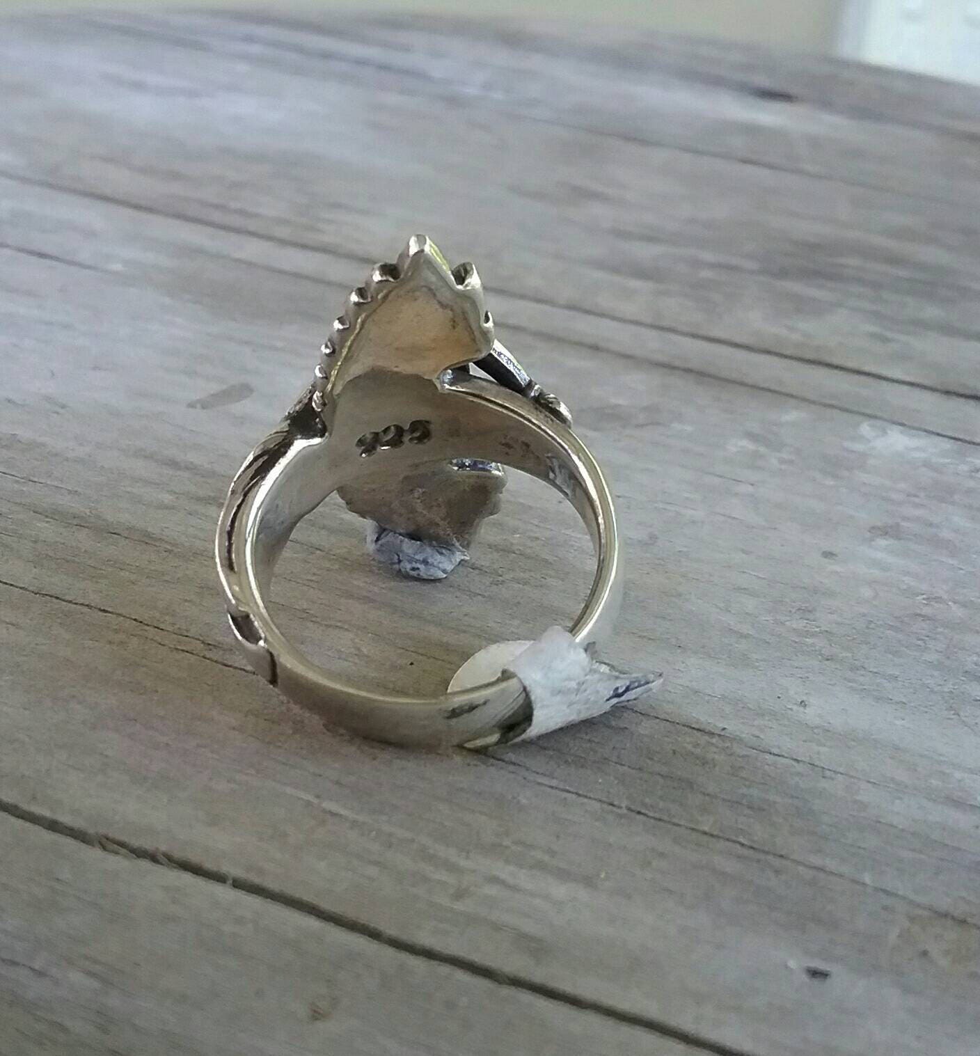 Goddess,naked lady,winged angel ring,sterling silver,eagle,feather,fairy,boho,gypsy,long ring,arc angel,handmade,bondage ring,angel ring