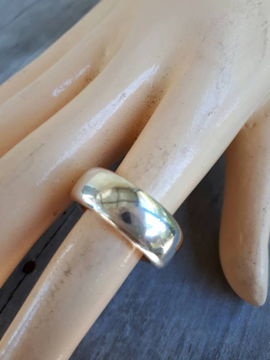 chunky ring,10mm wide,extra heavy,handmade,solid,sterling silver,wedding band,mens fashion,industrial,boho,rockabilly,hipster,round