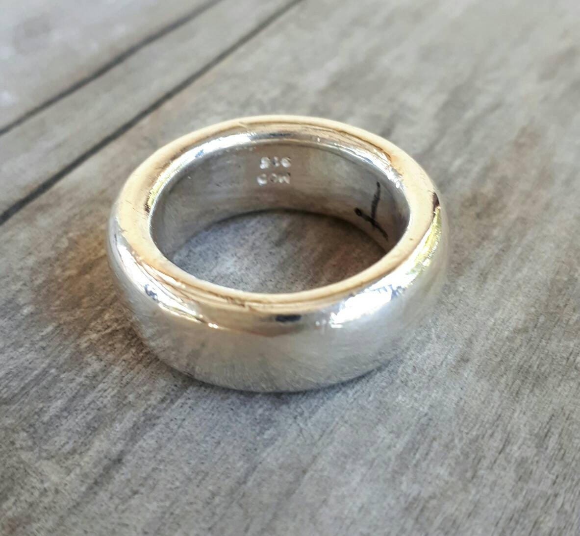 chunky ring,10mm wide,extra heavy,handmade,solid,sterling silver,wedding band,mens fashion,industrial,boho,rockabilly,hipster,round