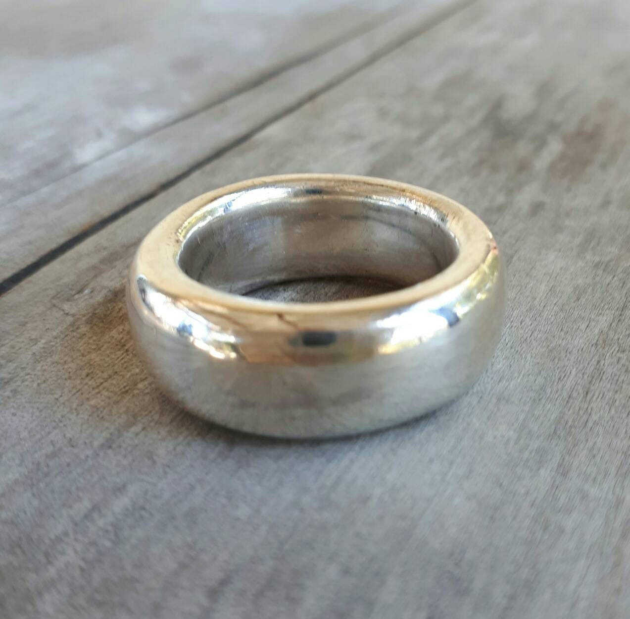 chunky ring,10mm wide,extra heavy,handmade,solid,sterling silver,wedding band,mens fashion,industrial,boho,rockabilly,hipster,round