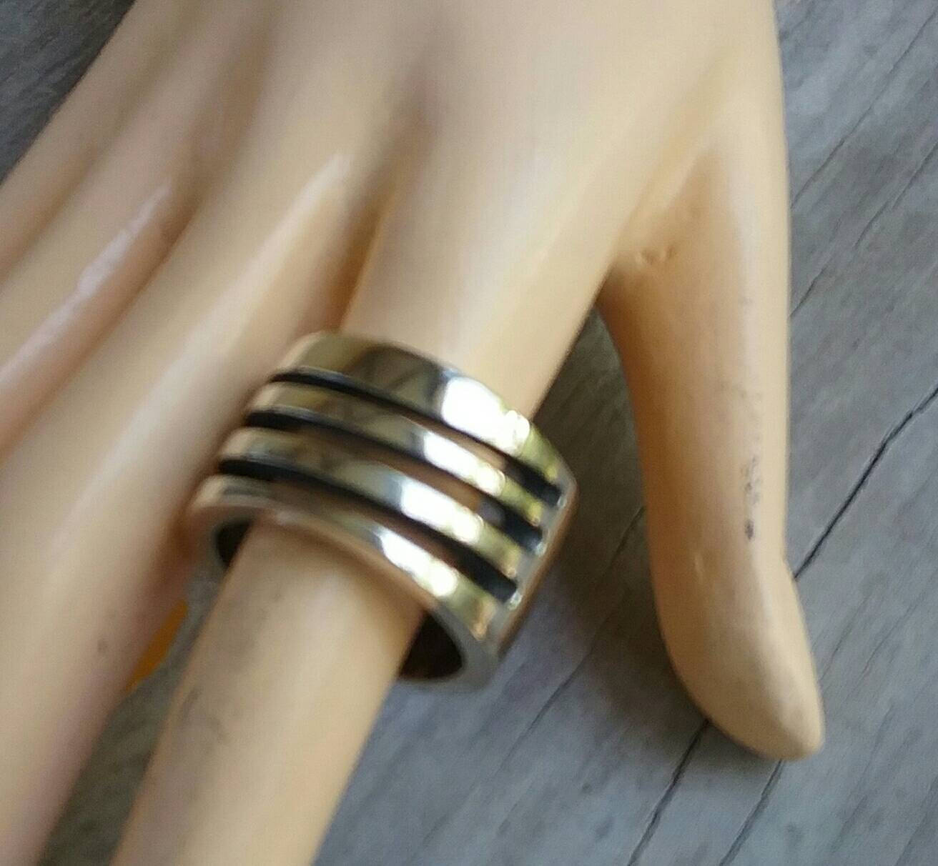 Wide mens ring,17mm, sterling silver,chunky heavy,industrial thick band