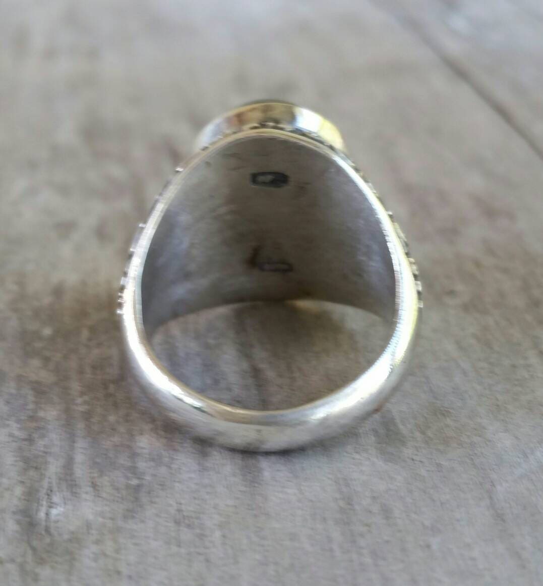 Tigers eye ring,sterling silver,blue grey stone,mens ring,wedding dress ring, antique scroll,boho,vintage,onyx gemstone ring,unisex
