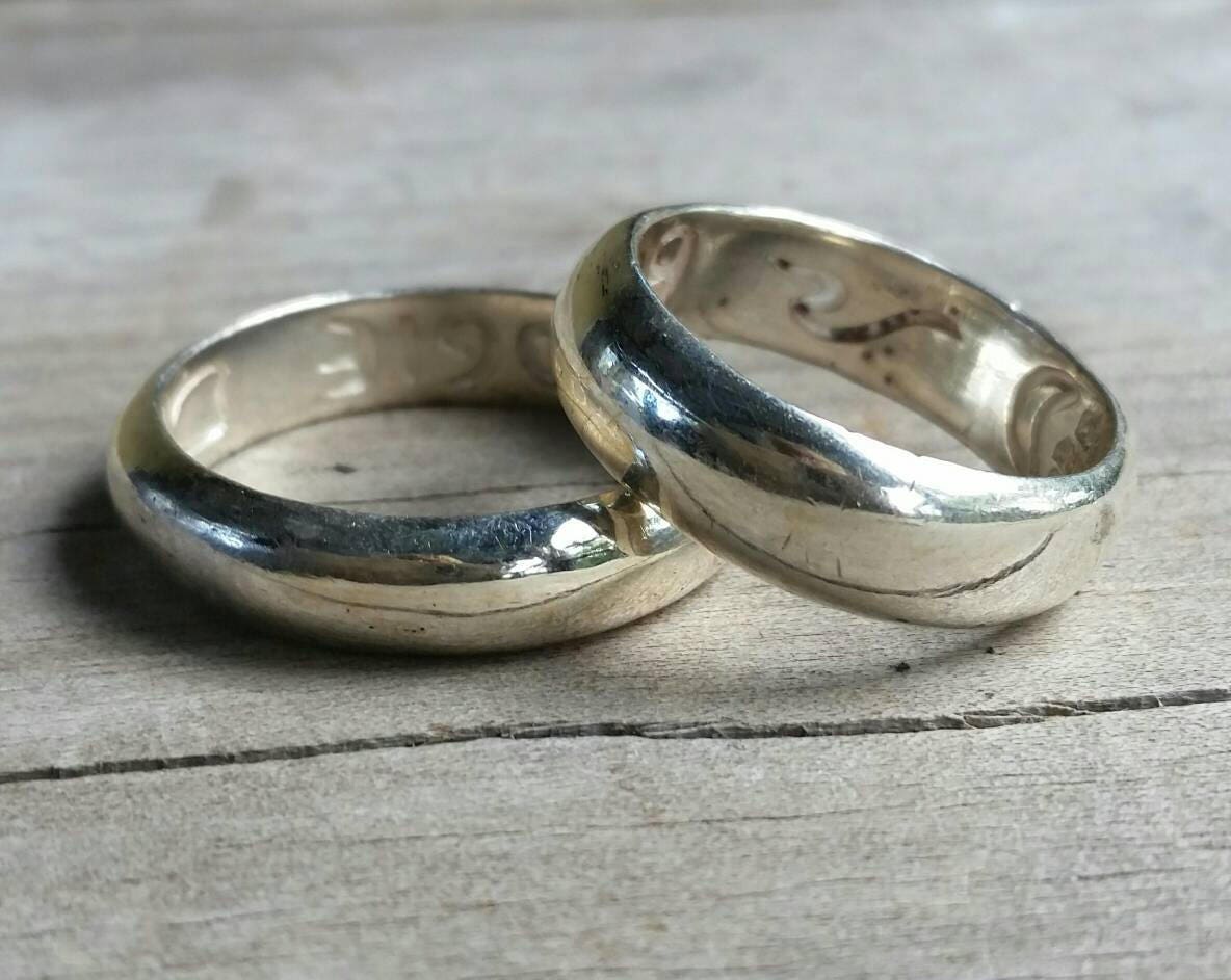 Silver band,solid,sterling silver ring,6mm half round band,wedding, dress ring,boho,unisex,handmade,d shape ring,chunky ring,