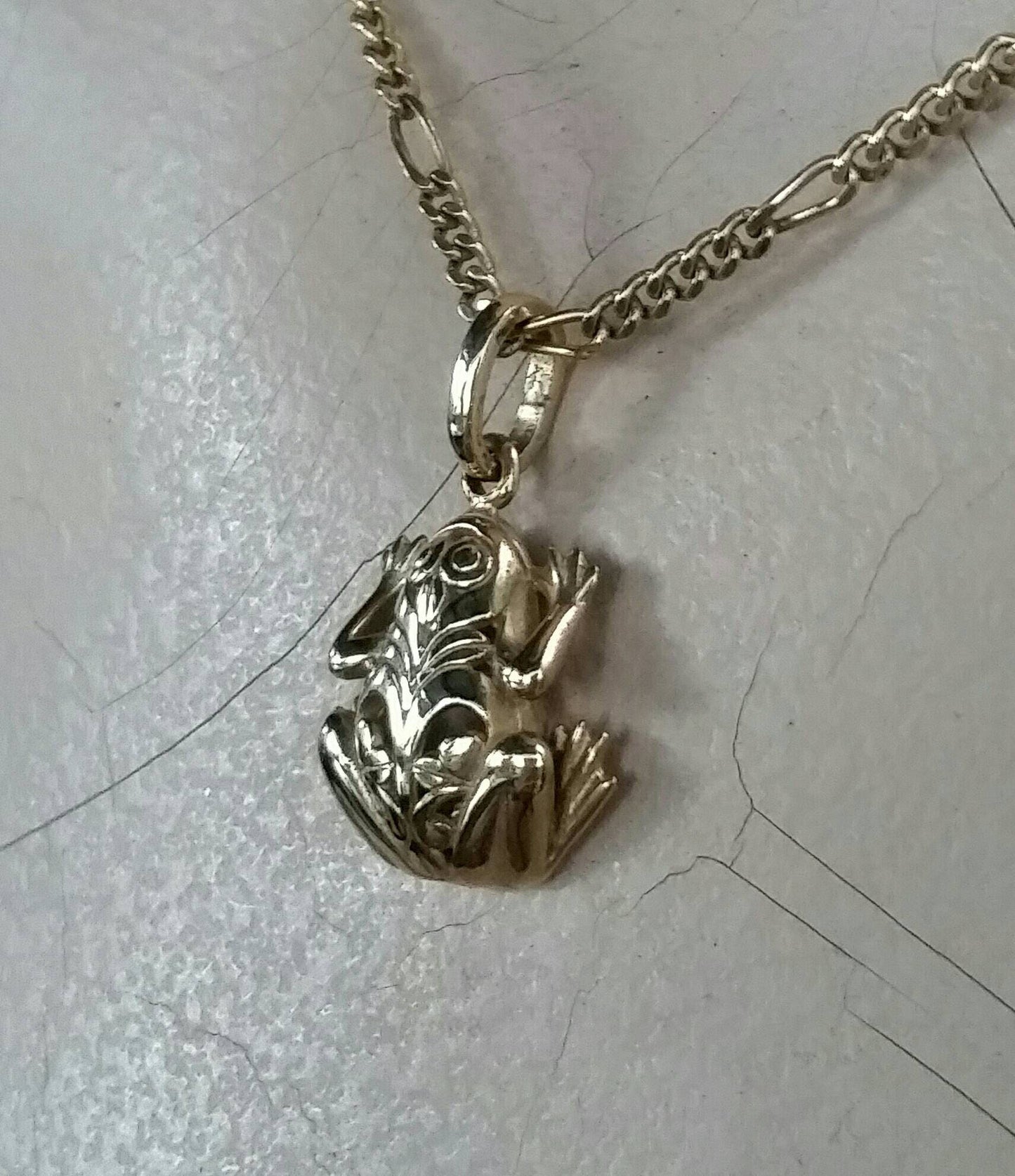 Gold frog pendant,9k gold charm ,filegree, 9ct gold,woodland, frog necklace
