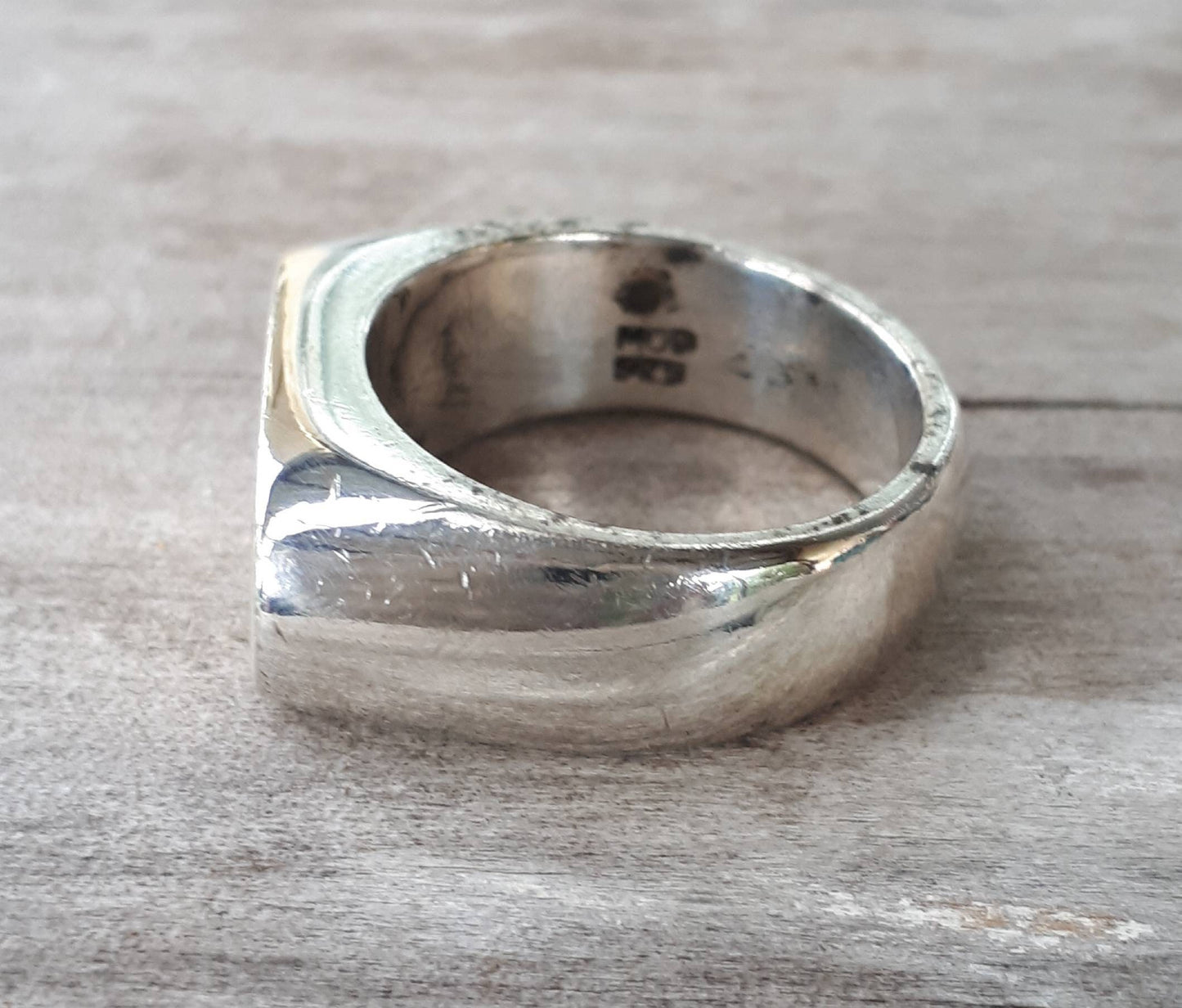 Silver Signet ring,oval,rectangle ring, solid sterling silver thick,chunky ring,handmade,boho,college ring,blank ring,unisex