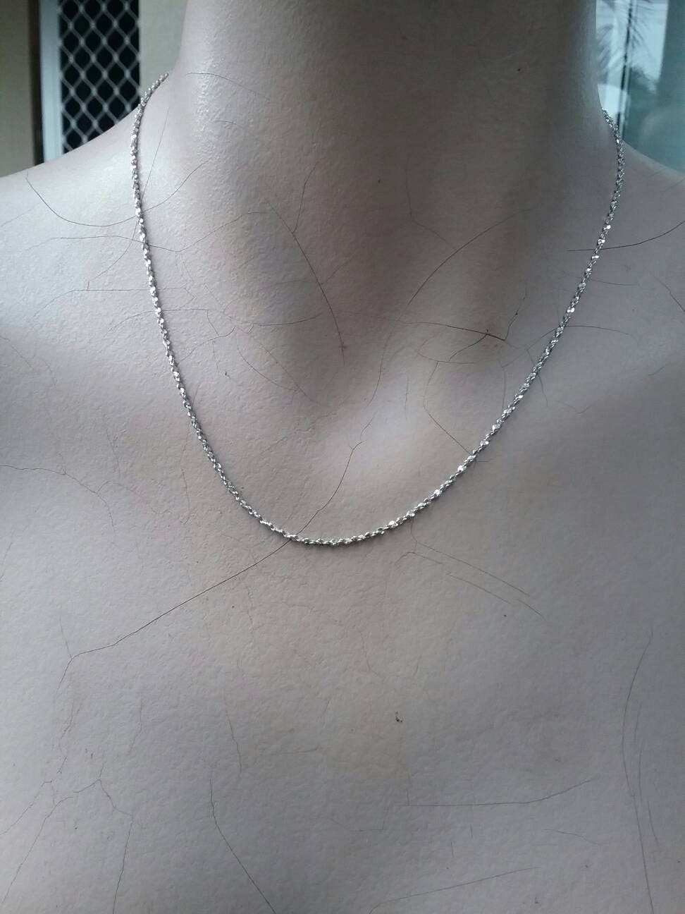 Silver Chain,twisted chain,diamond cut chain,bright finish,sterling silver,boho chain,