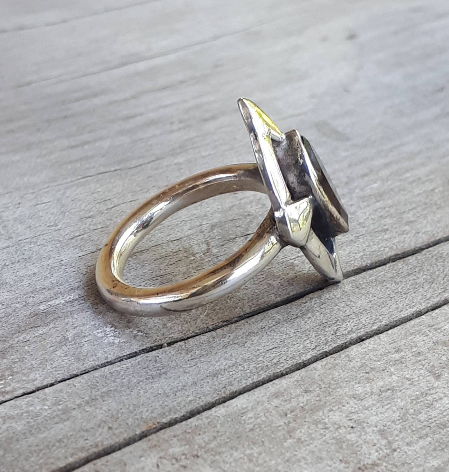 Garnet ring,sterling silver,long ring,marquee garnet, steampunk,gothic,handmade,art deco,stone ring, rockabilly,boho,gypsy,hipster,boho
