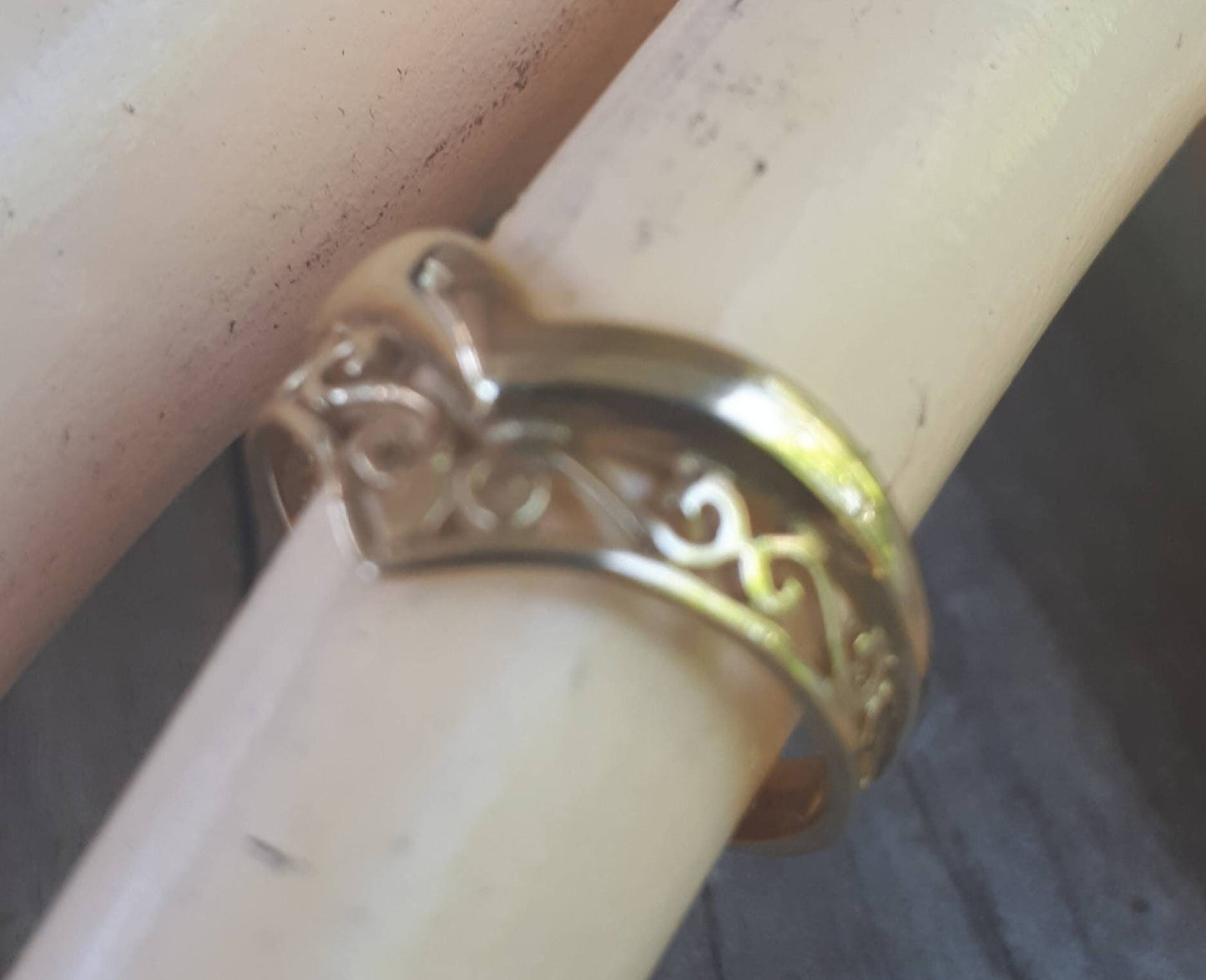 9k Gold chevron filegree ring,solid 9ct/9k gold,scroll,v ring,art nouveau, victorian,handmade,designer,boho,gypsy,wishbone,gold ring