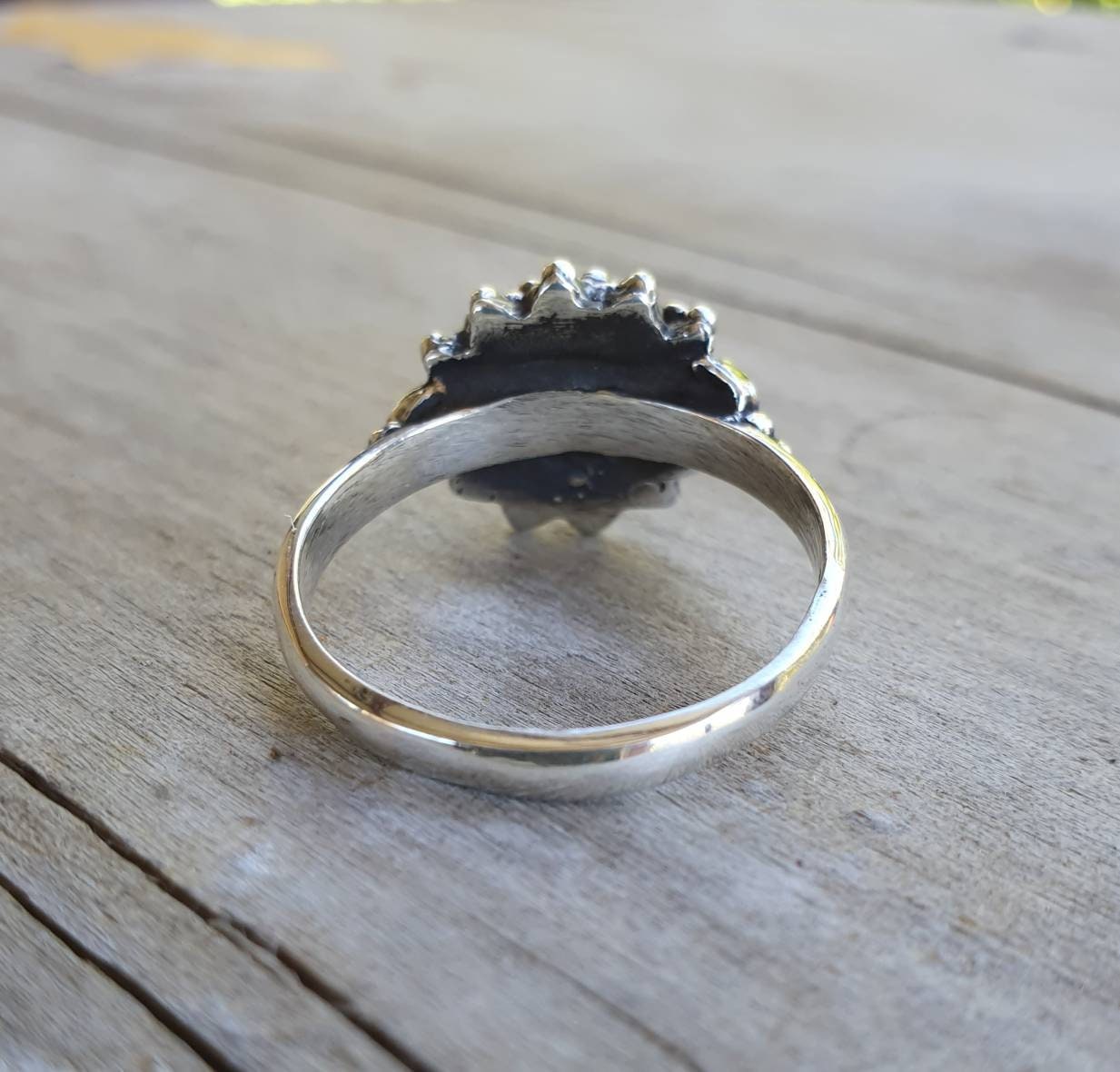 Turquoise  ring, green moshave,mosaic, sterling silver,handmade,goddess,boho,solitare ring,new age,ball ring,goddess