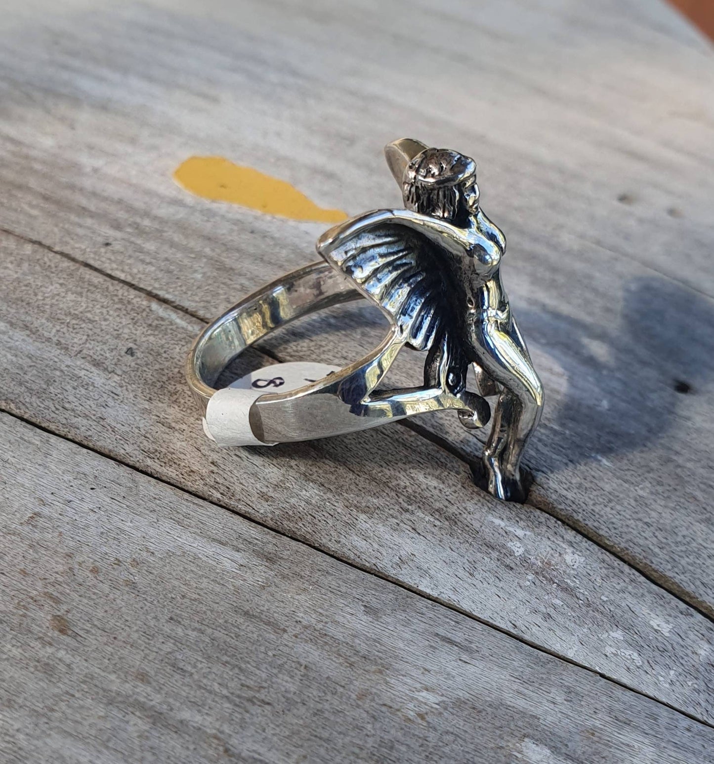 Angel ring,fairy ring, pixie,woodland,new age, fantasy, sterling silver,angel,magic,boho,nymph,women's fashion,pinkie,gypsy,shic,goddess