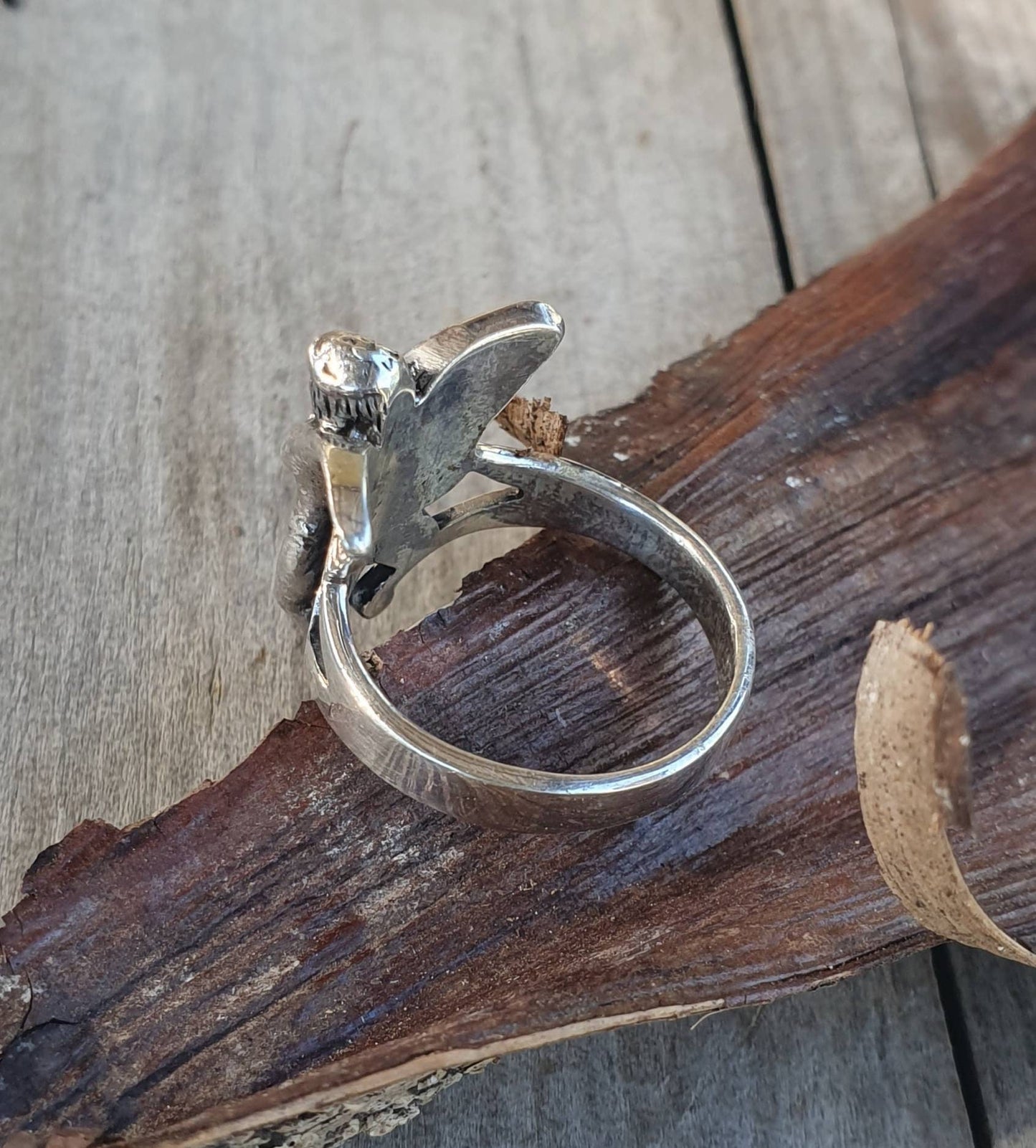 Angel ring,fairy ring, pixie,woodland,new age, fantasy, sterling silver,angel,magic,boho,nymph,women's fashion,pinkie,gypsy,shic,goddess