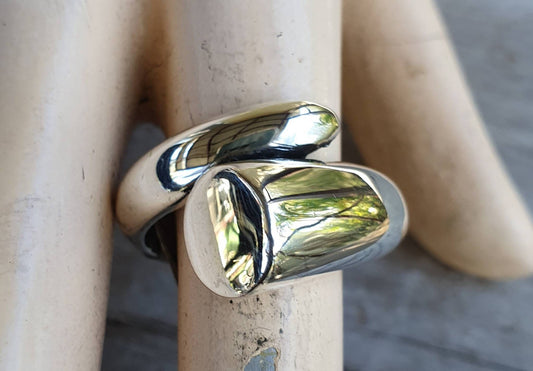 Chunky ring,sterling silver,handmade, unisex,modern, wedding,thumb ring,