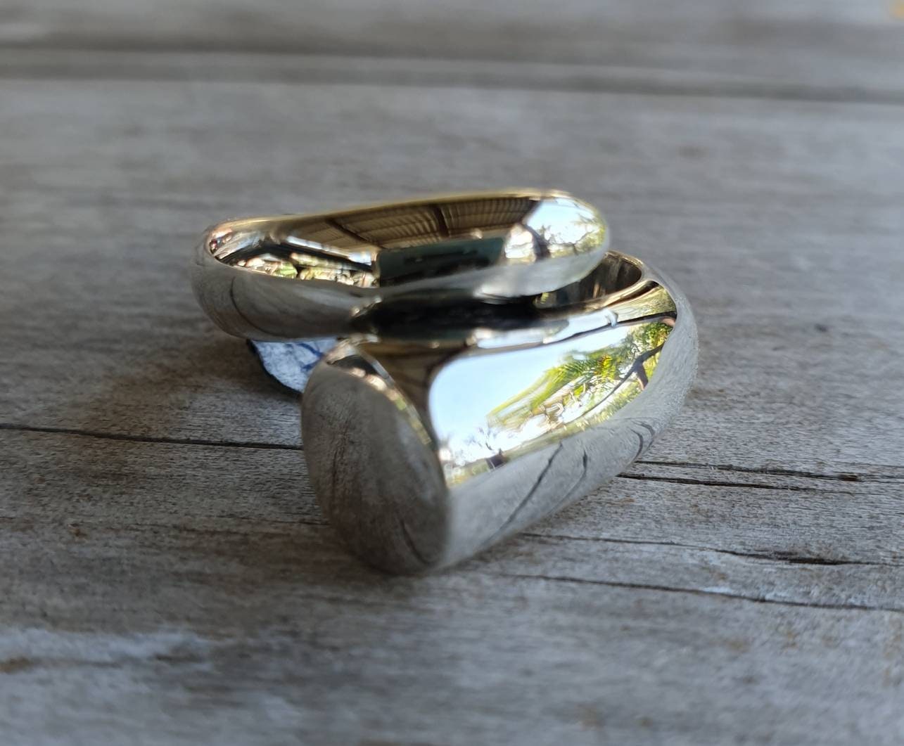 Chunky thumb ring,sterling silver,handmade, unisex,modern, wedding,thumb ring,