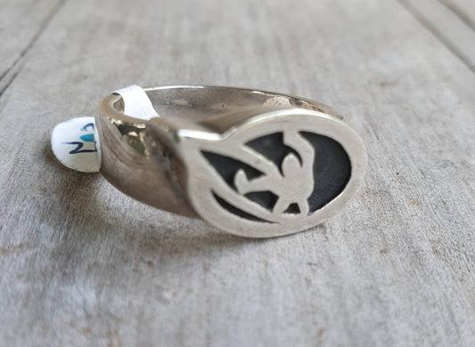 surf ring,surf board rider,signet surf ring,sterling silver,boho,surfer,board rider,wave rider