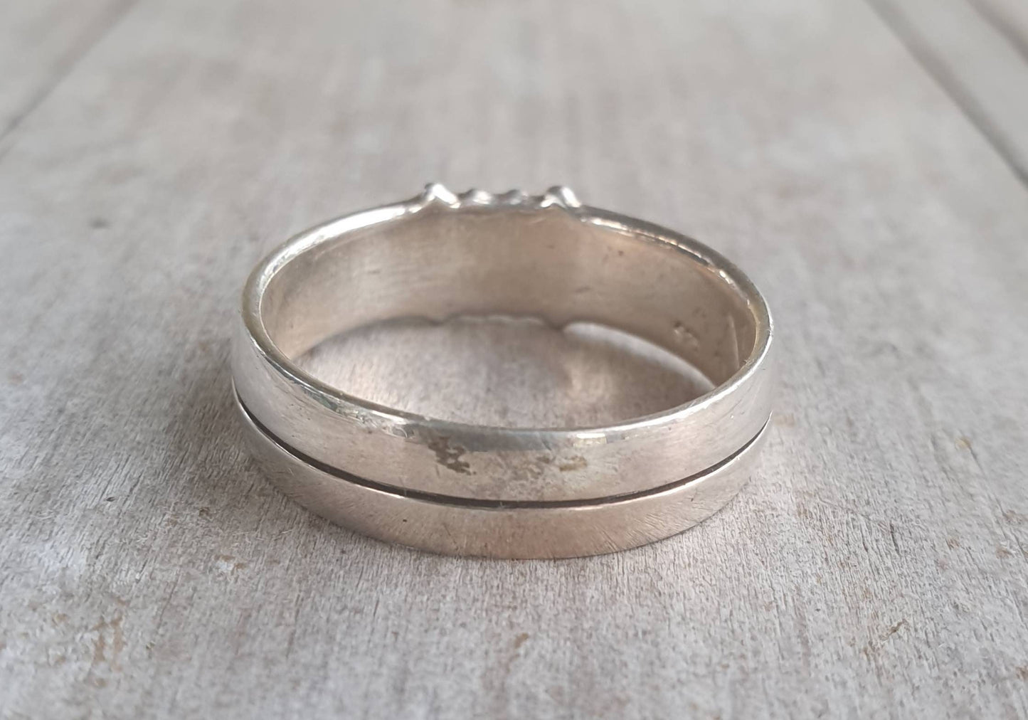 Celtic ring,two tone, 9ct gold with sterling silver,celtic tribal band,maori,celtic wedding ring,handmade,silver band,plain silver ring