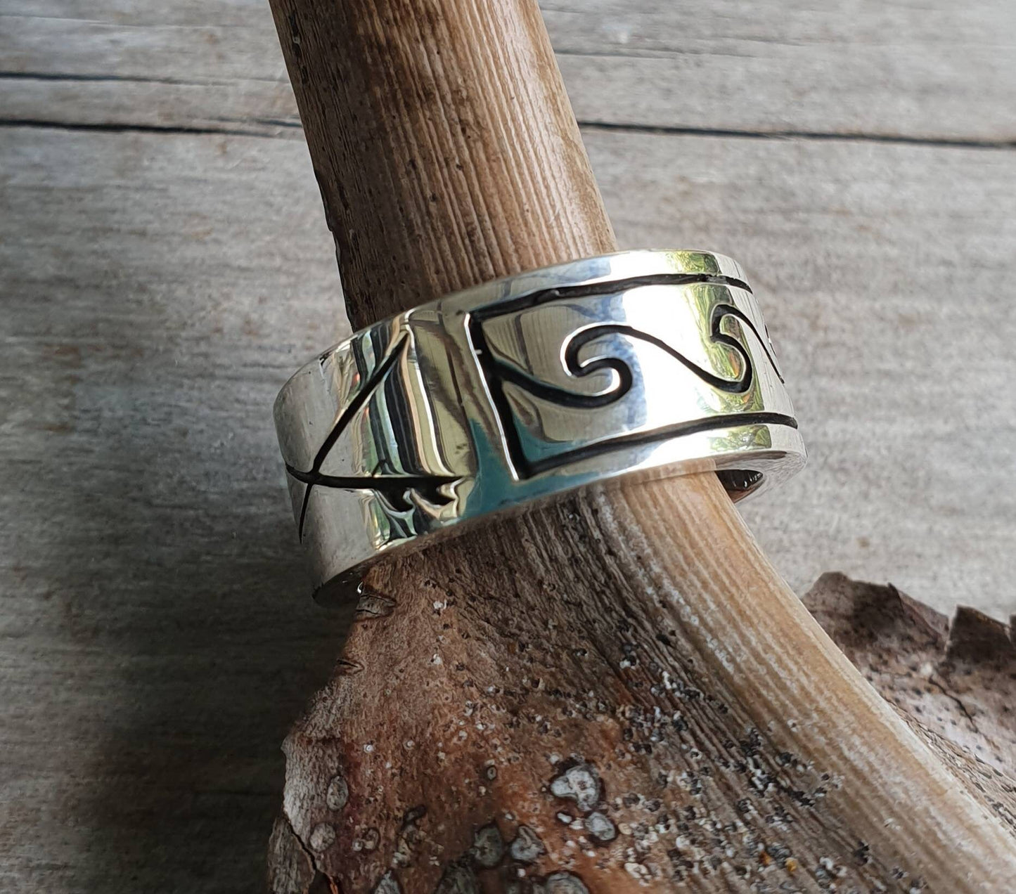 Chunky surf board ring,sterling silver,surfer ring,wave ring,surf,surfing,wave wedding ring,surf board band,