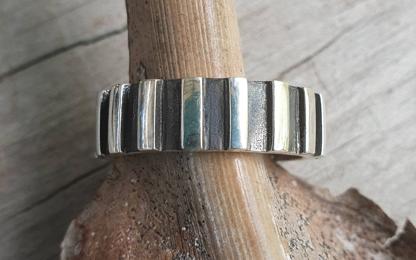 3 stacker rings,sterling silver,unisex chunky stacker,wide rustic band,industrial ring,stacking,steampunk,wedding,hand made,boho