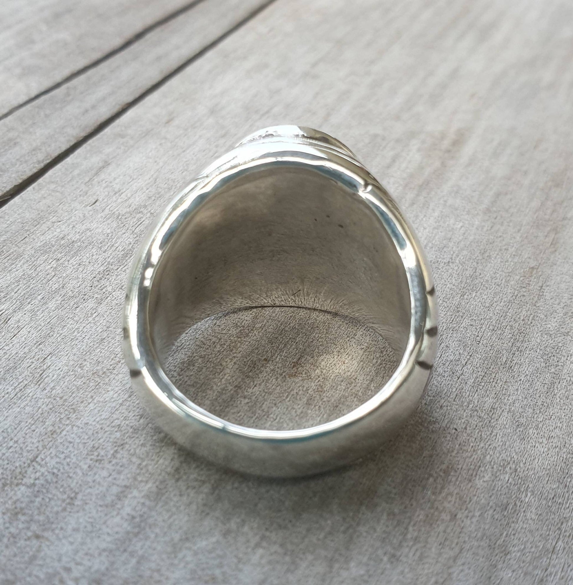 Turquoise ring, sterling silver,chunky,heavy and solid,modern bespoke,boho,mans dress wedding dress ring