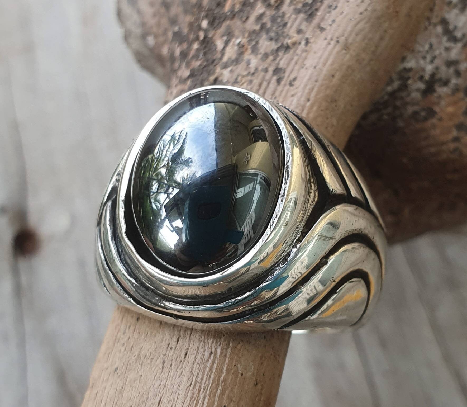 Turquoise ring, sterling silver,chunky,heavy and solid,modern bespoke,boho,mans dress wedding dress ring